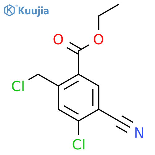 Ethyl 4-chloro-2-chloromethyl-5-cyanobenzoate structure