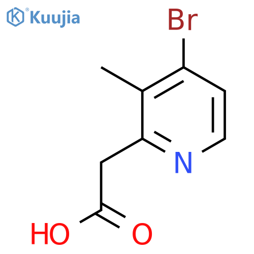 4-Bromo-3-methylpyridine-2-acetic acid structure