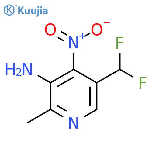 3-Amino-5-(difluoromethyl)-2-methyl-4-nitropyridine structure