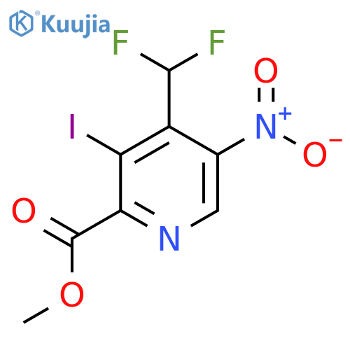 Methyl 4-(difluoromethyl)-3-iodo-5-nitropyridine-2-carboxylate structure
