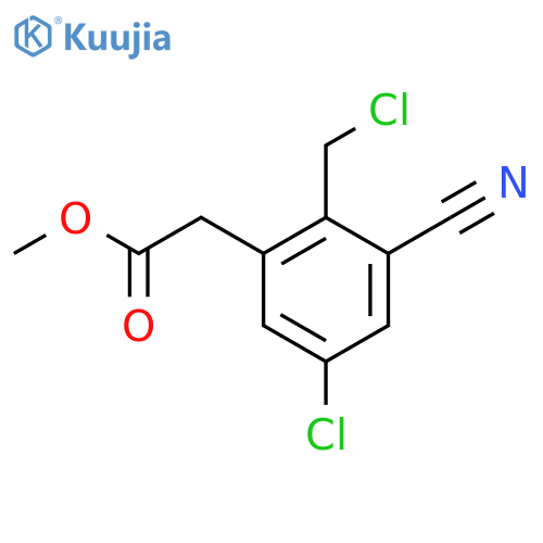 Methyl 5-chloro-2-chloromethyl-3-cyanophenylacetate structure
