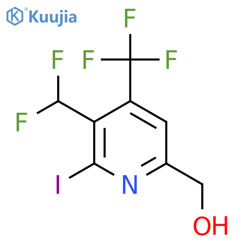 3-(Difluoromethyl)-2-iodo-4-(trifluoromethyl)pyridine-6-methanol structure