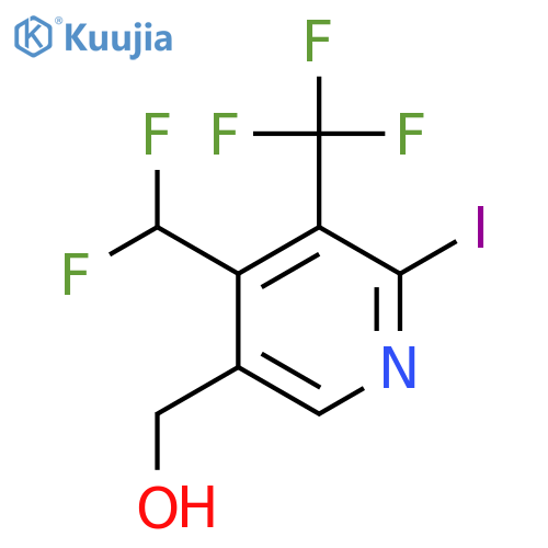 4-(Difluoromethyl)-2-iodo-3-(trifluoromethyl)pyridine-5-methanol structure