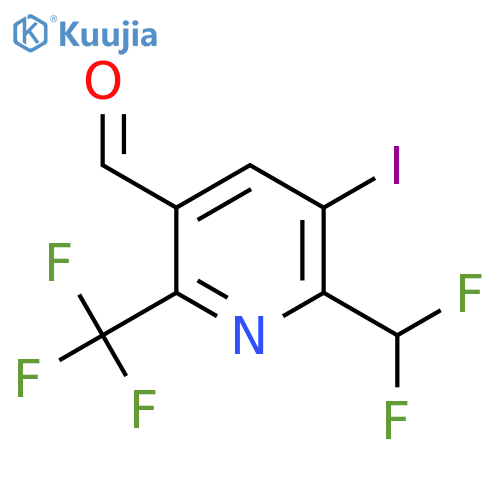 2-(Difluoromethyl)-3-iodo-6-(trifluoromethyl)pyridine-5-carboxaldehyde structure