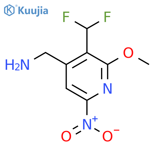 4-(Aminomethyl)-3-(difluoromethyl)-2-methoxy-6-nitropyridine structure