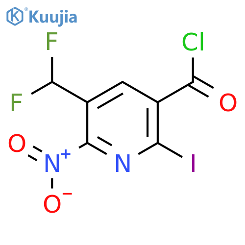 3-(Difluoromethyl)-6-iodo-2-nitropyridine-5-carbonyl chloride structure