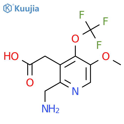2-(Aminomethyl)-5-methoxy-4-(trifluoromethoxy)pyridine-3-acetic acid structure