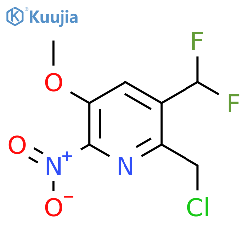 2-(Chloromethyl)-3-(difluoromethyl)-5-methoxy-6-nitropyridine structure