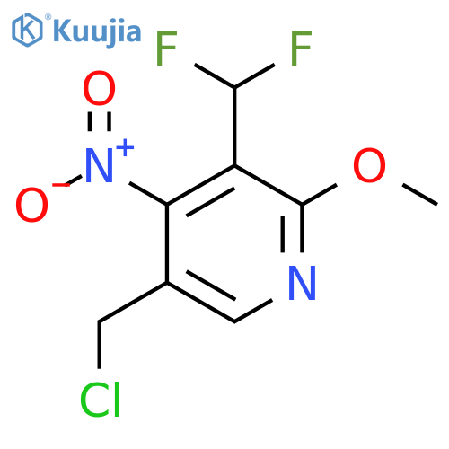 5-(Chloromethyl)-3-(difluoromethyl)-2-methoxy-4-nitropyridine structure