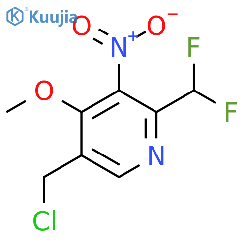 5-(Chloromethyl)-2-(difluoromethyl)-4-methoxy-3-nitropyridine structure