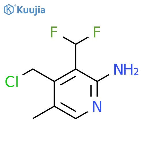 2-Amino-4-(chloromethyl)-3-(difluoromethyl)-5-methylpyridine structure