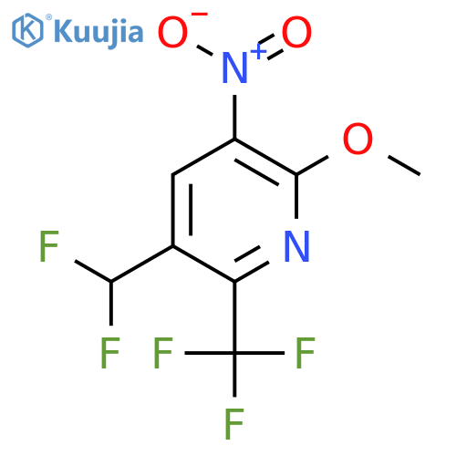 5-(Difluoromethyl)-2-methoxy-3-nitro-6-(trifluoromethyl)pyridine structure