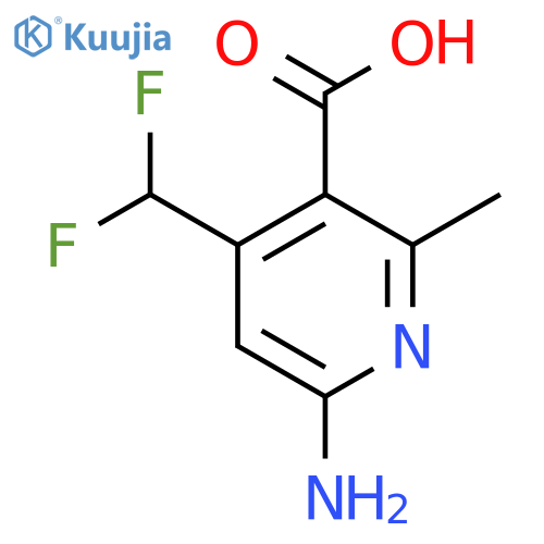 6-Amino-4-(difluoromethyl)-2-methylpyridine-3-carboxylic acid structure