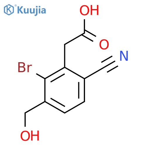 2-Bromo-6-cyano-3-(hydroxymethyl)phenylacetic acid structure