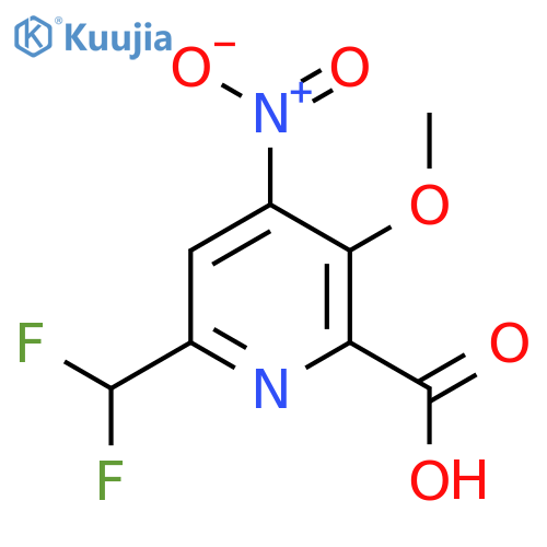 6-(Difluoromethyl)-3-methoxy-4-nitropyridine-2-carboxylic acid structure