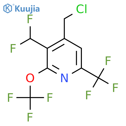 4-(Chloromethyl)-3-(difluoromethyl)-2-(trifluoromethoxy)-6-(trifluoromethyl)pyridine structure