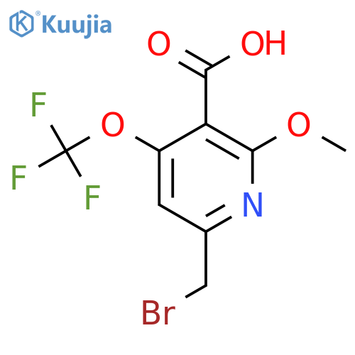 6-(Bromomethyl)-2-methoxy-4-(trifluoromethoxy)pyridine-3-carboxylic acid structure