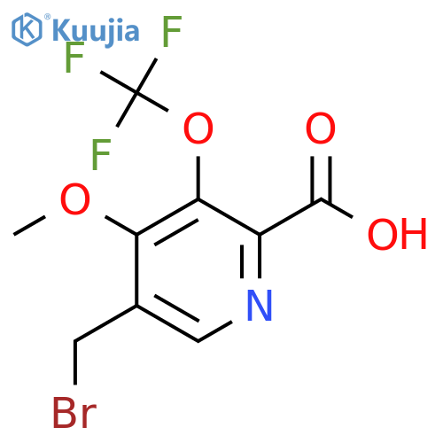 5-(Bromomethyl)-4-methoxy-3-(trifluoromethoxy)pyridine-2-carboxylic acid structure