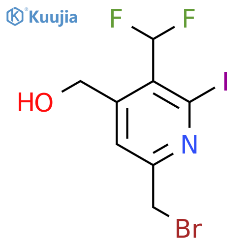 6-(Bromomethyl)-3-(difluoromethyl)-2-iodopyridine-4-methanol structure