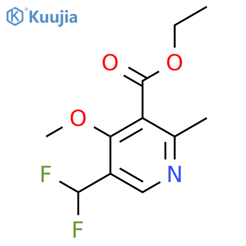 Ethyl 5-(difluoromethyl)-4-methoxy-2-methylpyridine-3-carboxylate structure