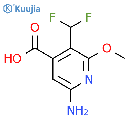 6-Amino-3-(difluoromethyl)-2-methoxypyridine-4-carboxylic acid structure