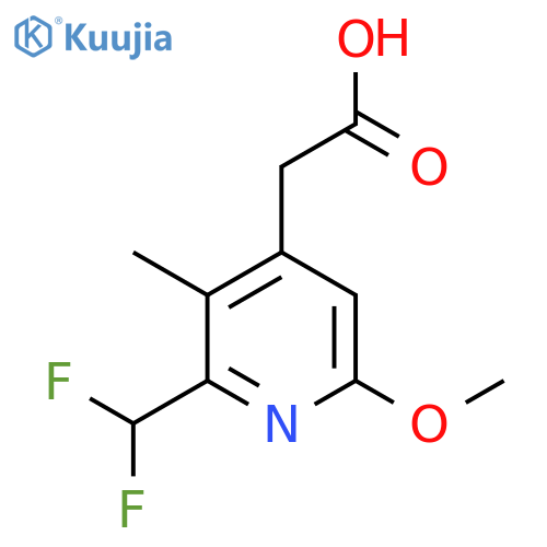 2-(Difluoromethyl)-6-methoxy-3-methylpyridine-4-acetic acid structure