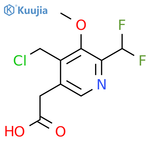 4-(Chloromethyl)-2-(difluoromethyl)-3-methoxypyridine-5-acetic acid structure