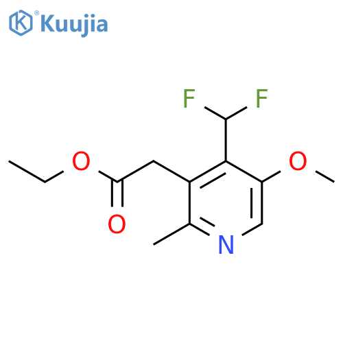 Ethyl 4-(difluoromethyl)-5-methoxy-2-methylpyridine-3-acetate structure