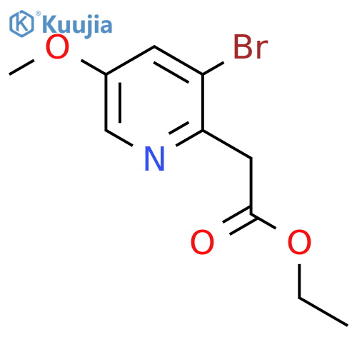 Ethyl 3-bromo-5-methoxypyridine-2-acetate structure
