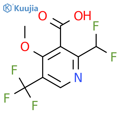 2-(Difluoromethyl)-4-methoxy-5-(trifluoromethyl)pyridine-3-carboxylic acid structure