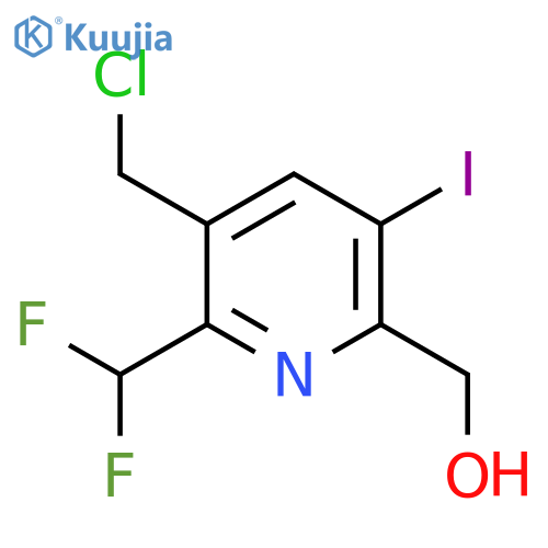 3-(Chloromethyl)-2-(difluoromethyl)-5-iodopyridine-6-methanol structure