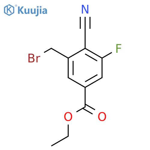 Ethyl 3-bromomethyl-4-cyano-5-fluorobenzoate structure