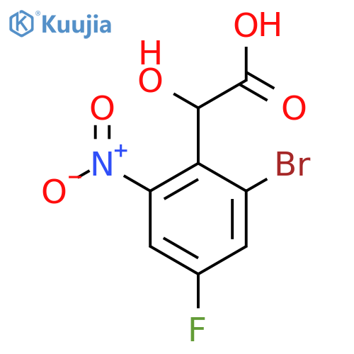 2-Bromo-4-fluoro-6-nitromandelic acid structure