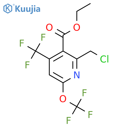 Ethyl 2-(chloromethyl)-6-(trifluoromethoxy)-4-(trifluoromethyl)pyridine-3-carboxylate structure