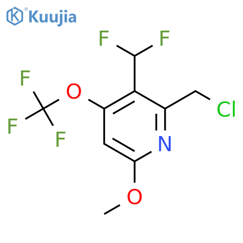 2-(Chloromethyl)-3-(difluoromethyl)-6-methoxy-4-(trifluoromethoxy)pyridine structure