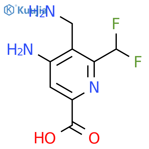 4-Amino-3-(aminomethyl)-2-(difluoromethyl)pyridine-6-carboxylic acid structure