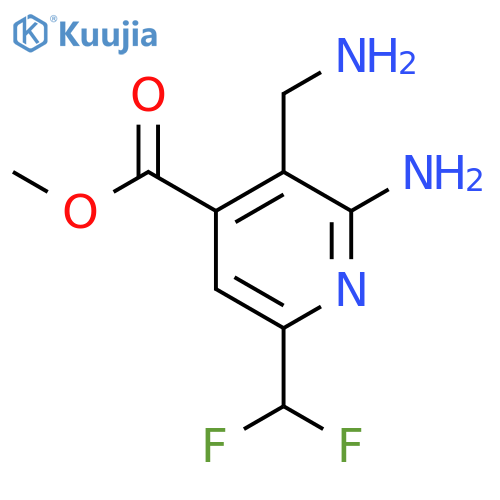 Methyl 2-amino-3-(aminomethyl)-6-(difluoromethyl)pyridine-4-carboxylate structure