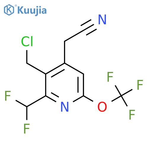 3-(Chloromethyl)-2-(difluoromethyl)-6-(trifluoromethoxy)pyridine-4-acetonitrile structure