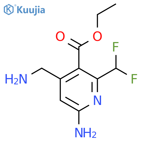 Ethyl 6-amino-4-(aminomethyl)-2-(difluoromethyl)pyridine-3-carboxylate structure