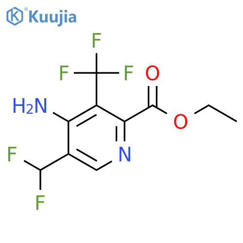 Ethyl 4-amino-5-(difluoromethyl)-3-(trifluoromethyl)pyridine-2-carboxylate structure
