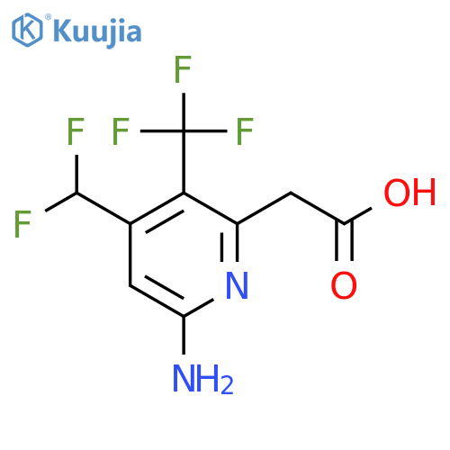 6-Amino-4-(difluoromethyl)-3-(trifluoromethyl)pyridine-2-acetic acid structure