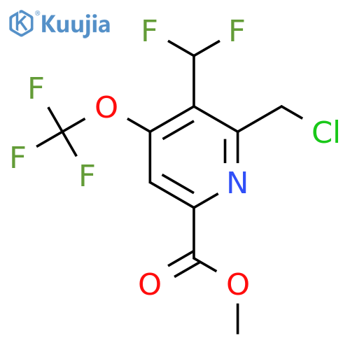 Methyl 2-(chloromethyl)-3-(difluoromethyl)-4-(trifluoromethoxy)pyridine-6-carboxylate structure