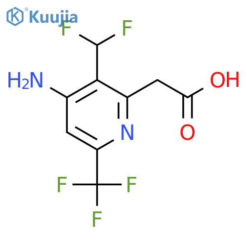4-Amino-3-(difluoromethyl)-6-(trifluoromethyl)pyridine-2-acetic acid structure