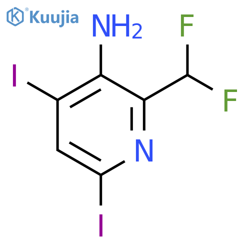 3-Amino-2-(difluoromethyl)-4,6-diiodopyridine structure