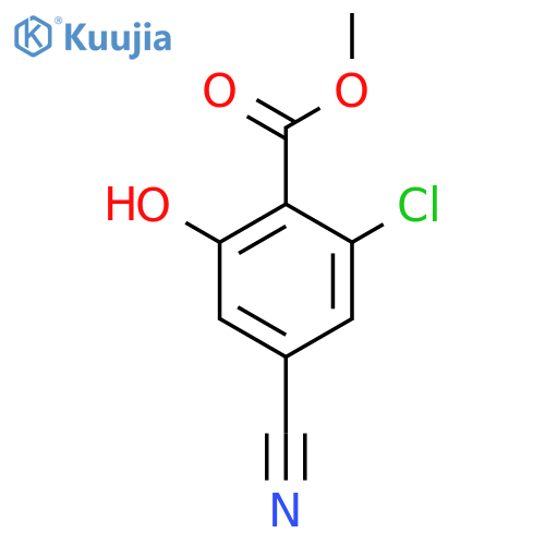 Methyl 2-chloro-4-cyano-6-hydroxybenzoate structure