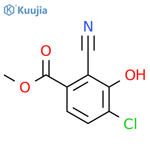 Methyl 4-chloro-2-cyano-3-hydroxybenzoate structure