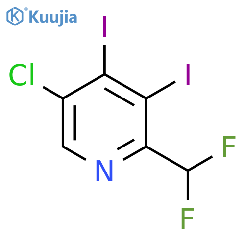 5-Chloro-2-(difluoromethyl)-3,4-diiodopyridine structure