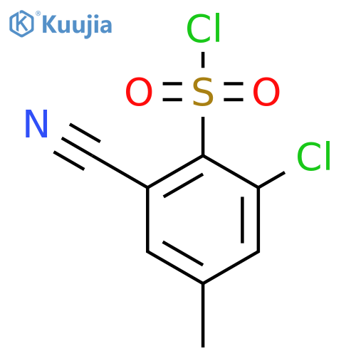 2-Chloro-6-cyano-4-methylbenzenesulfonyl chloride structure