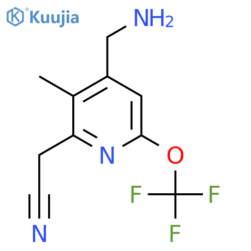 4-(Aminomethyl)-3-methyl-6-(trifluoromethoxy)pyridine-2-acetonitrile structure