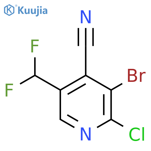 3-Bromo-2-chloro-4-cyano-5-(difluoromethyl)pyridine structure
